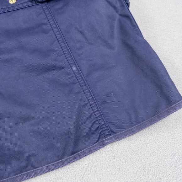 J.Crew Downtown Field Jacket Womens S Navy Waxed Cotton Utility Military Zip - Picture 8 of 10